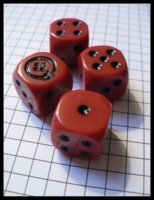 Dice : Dice - Game Dice - Mechwarrior Black on Red